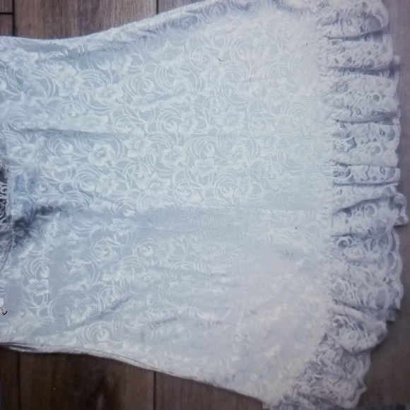 SEXY LACE LARGE VINTAGE Y2K VAL MODE WHITE FLORAL SATINY CHEMISE BABYDOLL NWOT - Picture 12 of 14